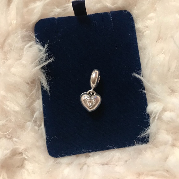 PANDORA You & Me Two Part Dangle Charm CZ Fuchsia - Picture 2 of 5